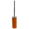 Toilet Brush Holder, Free Standing Made From Faux Leather in Orange Finish